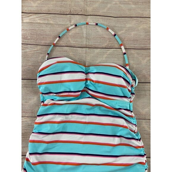 Tommy Bahama Women's Halter Neck Stripe Tankini - Small - Picture 4 of 9